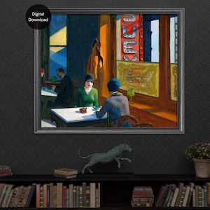 Chop Suey by Edward Hopper, Printable Wall Art, Vintage Home Decor, American Realism Art, Edward Hopper Print