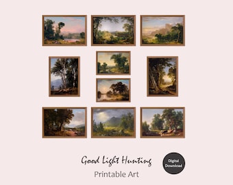 Asher Brown Durand Galleriewand-Set, druckbare Vintage Landschaftsbilder (digitaler Download)