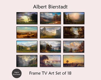 Albert Bierstadt Frame TV Art: 18 Vintage American Landscapes (Digital Download)