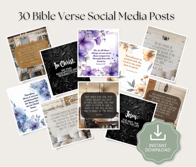 Inspirational Christian Graphics - Social Media Templates for Instagram ...