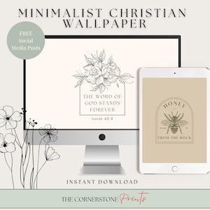 Papier peint chrétien minimaliste, arrière-plans de versets de la Bible, papier peint MacBook Faith (téléchargement numérique)