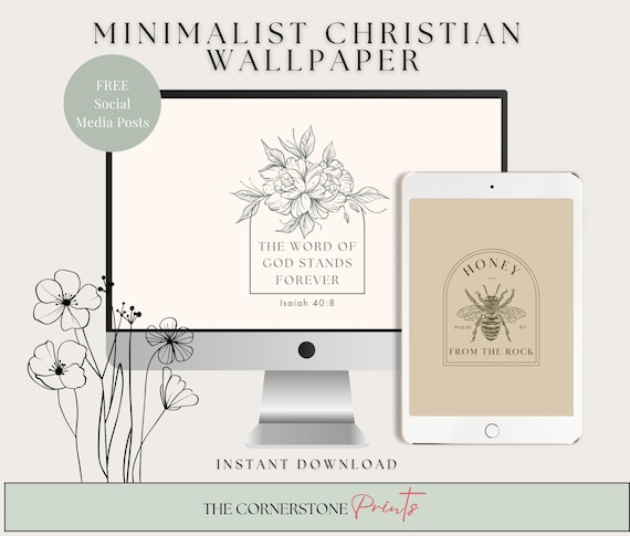 Minimalist Christian Wallpaper, Bible Verse Backgrounds, MacBook Faith Wallpaper (Digital Download)
