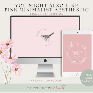 A collection of Christian minimalist background wallpapers featuring soft pink designs, simple layouts, and faith-inspired themes for phones, iPads and desktops.