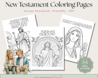 New Testament Coloring Pages for Kids, Bible Story Activity (PDF)