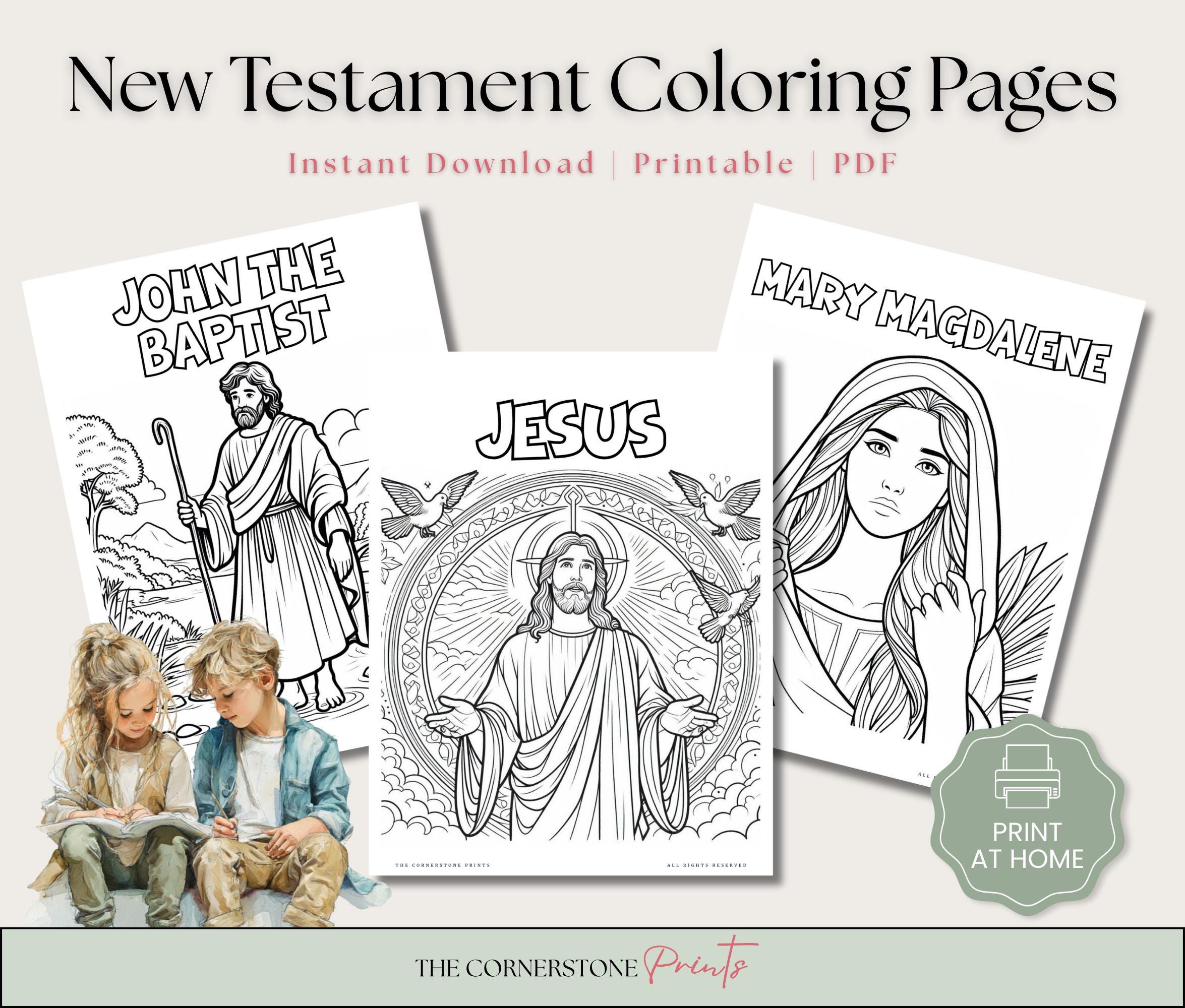 New Testament Coloring Pages for Kids, Bible Story Activity (PDF) - Etsy