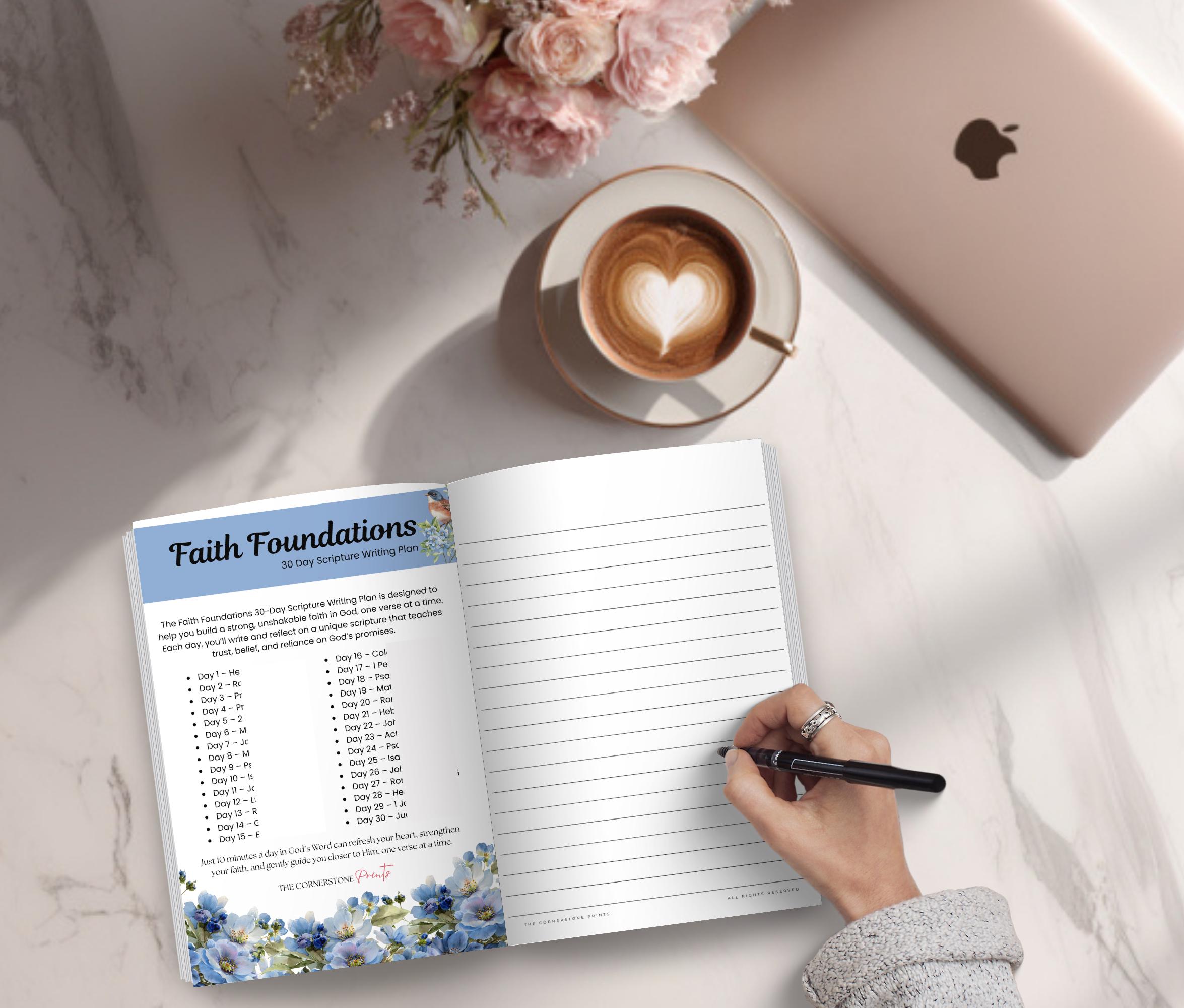 30 Day Scripture Writing Plan, Faith Foundations Daily Bible Study ...