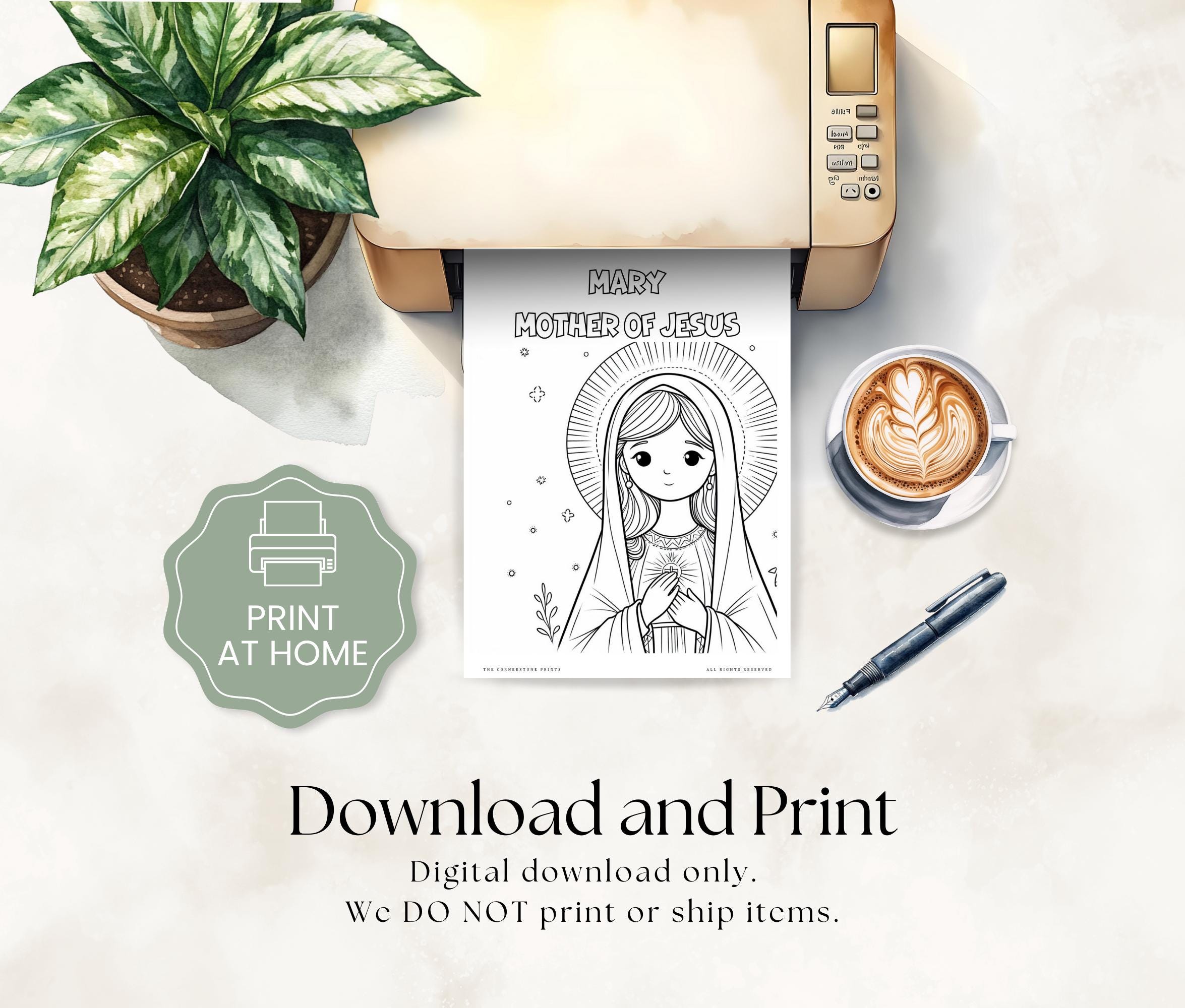 New Testament Coloring Pages for Kids, Bible Story Activity (PDF) - Etsy
