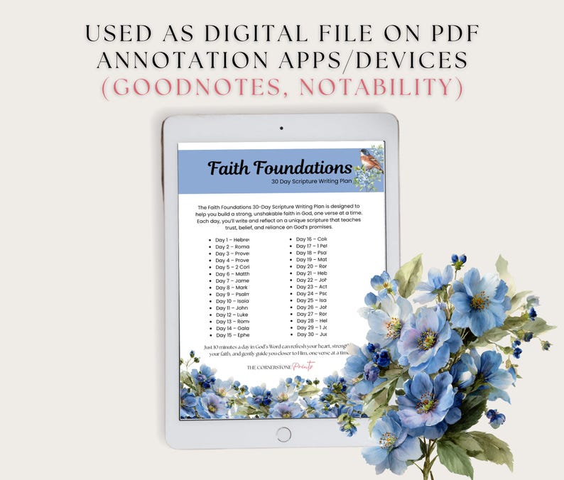 30 Day Scripture Writing Plan, Faith Foundations Daily Bible Study ...