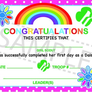 Daisies First Day Certificate
