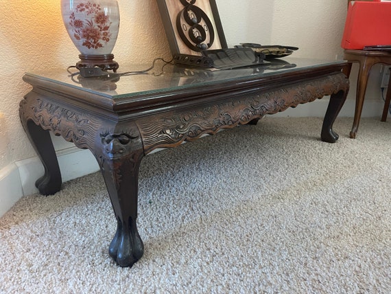 Black oriental coffee sale table
