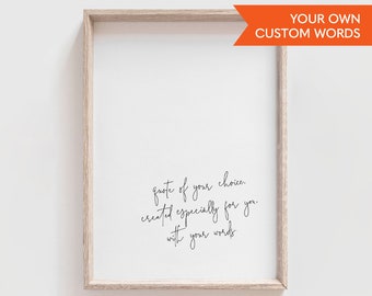 Custom Quote Print Personalised Paper Wedding Anniversary Gifts Able Vows S Poem Wall Art