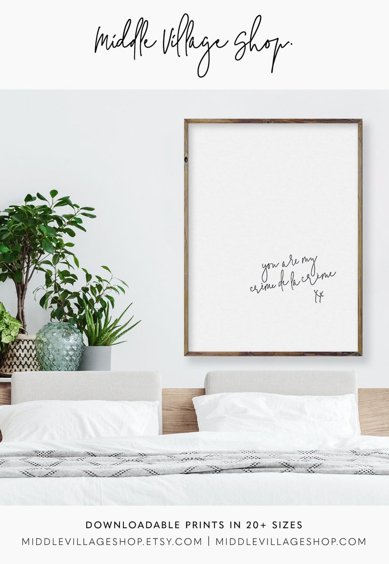 DOWNLOADABLE prints Typography Prints for Bedrooms 'You Etsy