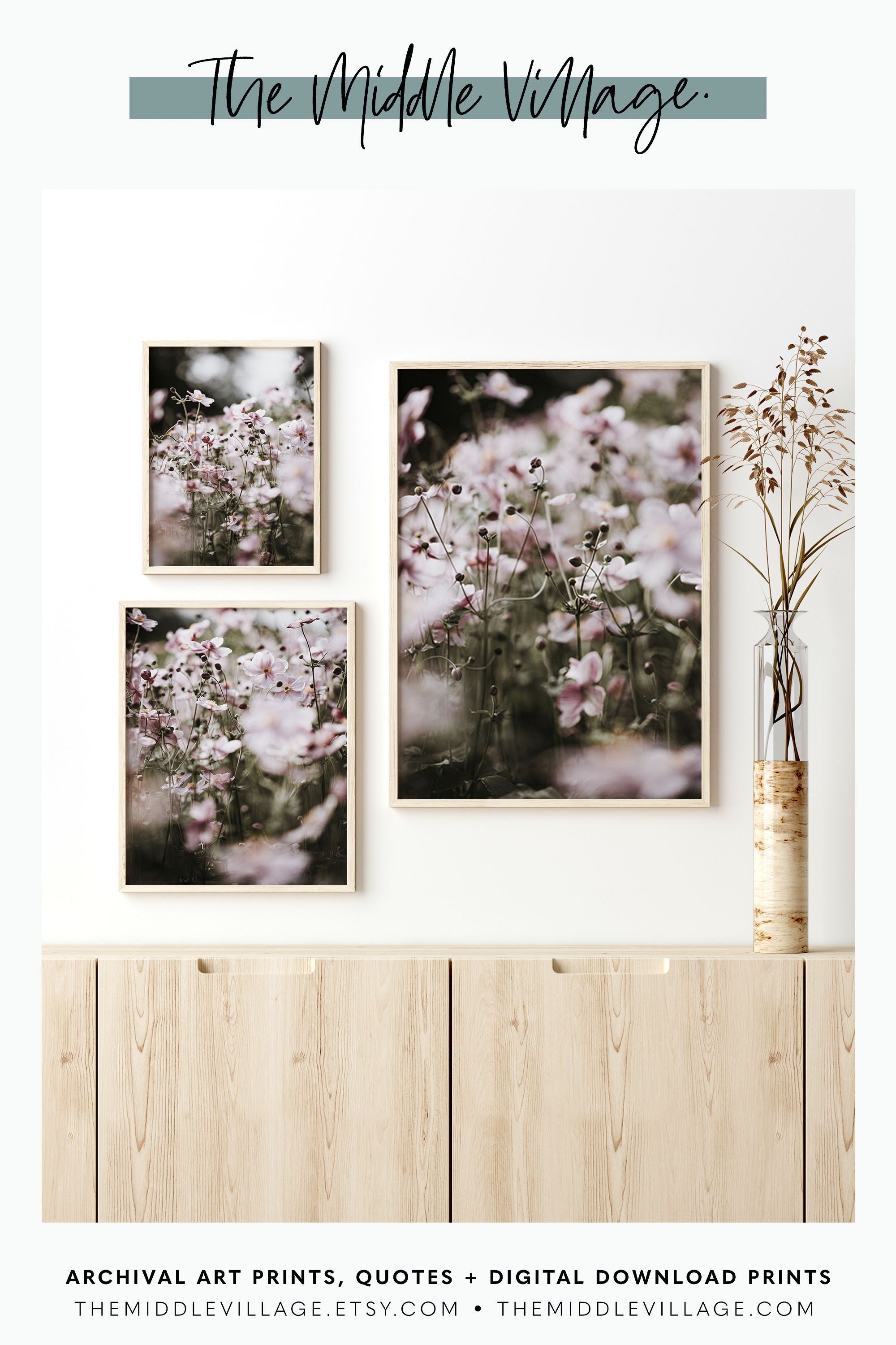 Set of 3 prints bedroom DOWNLOADABLE prints set of 3 prints Etsy