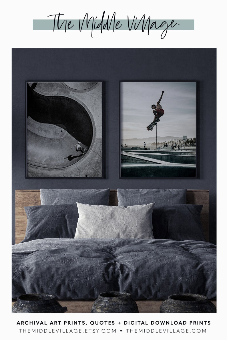 Set of 2 prints for teen boy bedroom wall art DOWNLOADABLE Etsy España