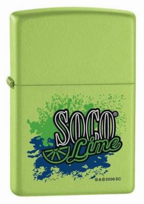 2006 Southern Comfort Lime Green Zippo Lighter Etsy
