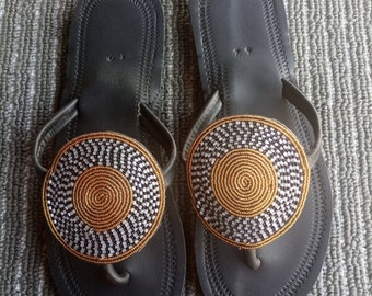 African Sandals, Handmade  Sandals, Summer Shoes, Gift for Her, Sandals, Boho sandals, Maasai sandals, African shoes, Flip Flop