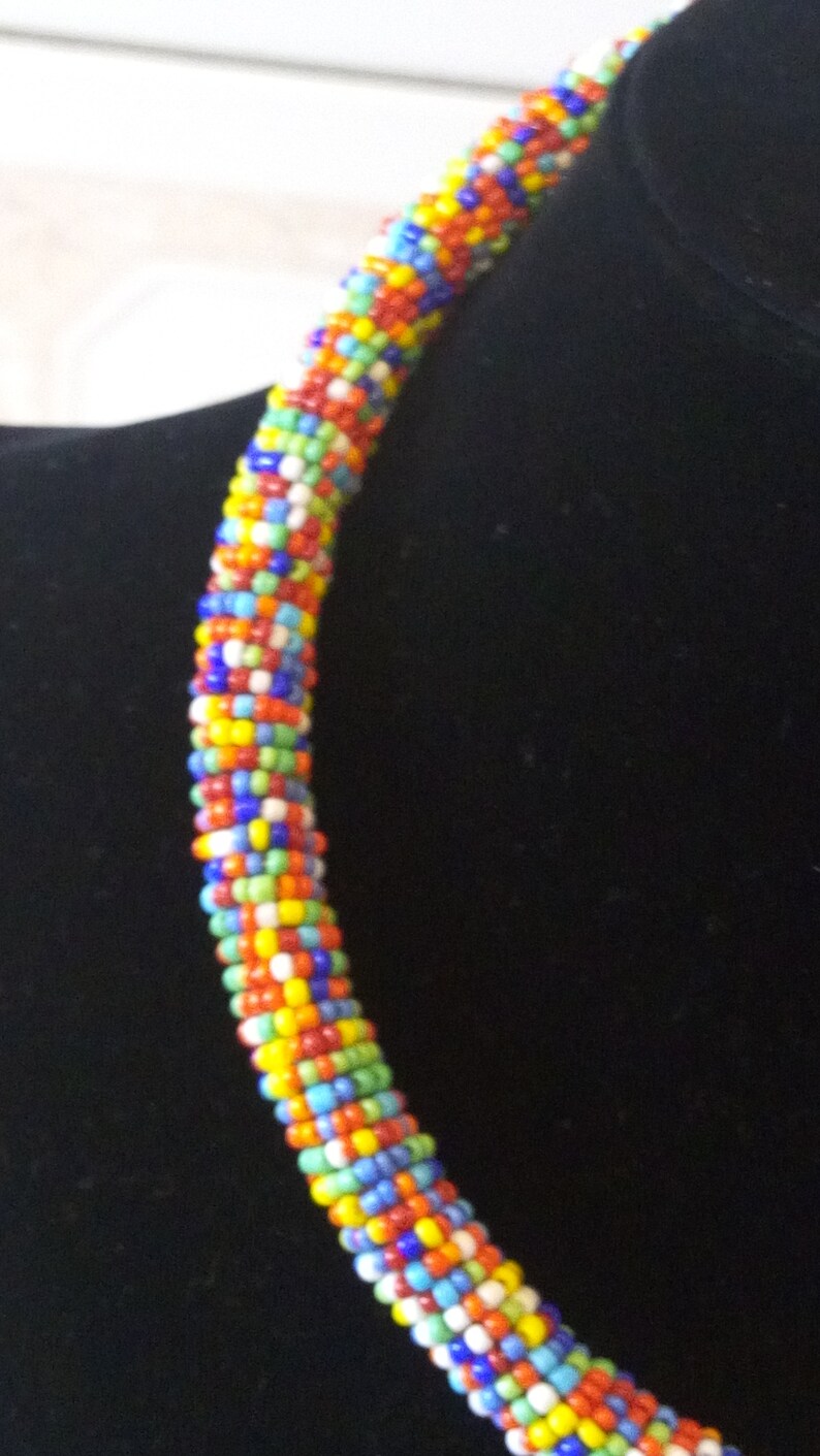 Tribal Necklace ON SALE African Beaded Necklace Boho Necklace Multicolor Necklace Women Jewelry African Jewelry Statement necklace