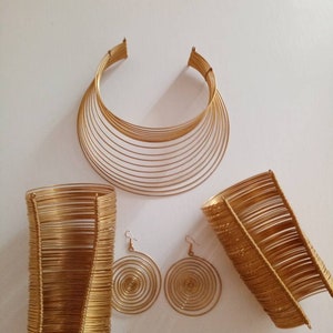 ON SALE Afrikanische Messing Halskette, Messing Schmucksets, Elegante Halskette, Boho Halskette, Einheitsgröße, Anhänger Halskette, Geschenk für sie Bild 3