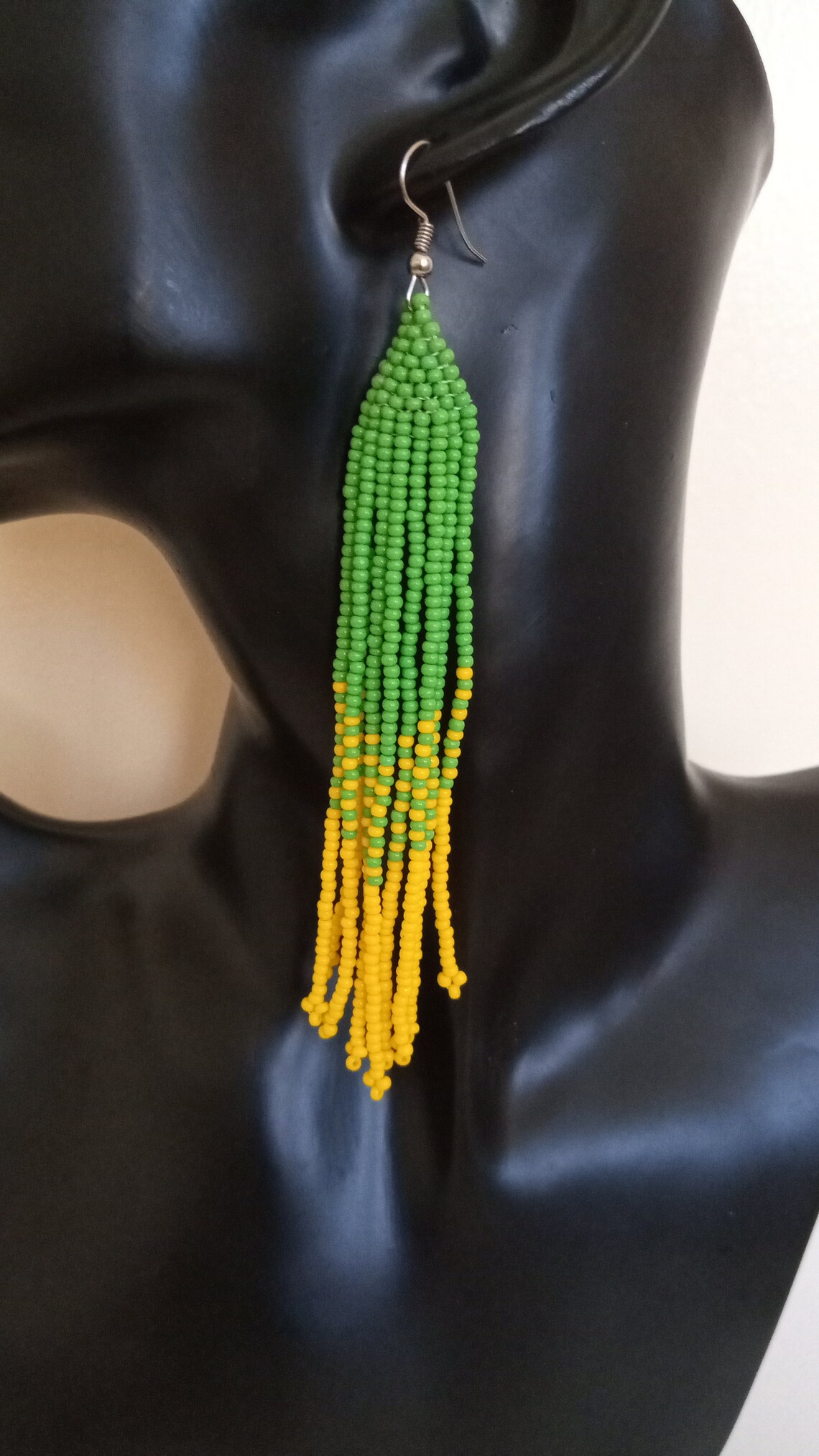Triple Layer Beaded Necklace & Earrings Set - Handmade African Jewelry main image 0
