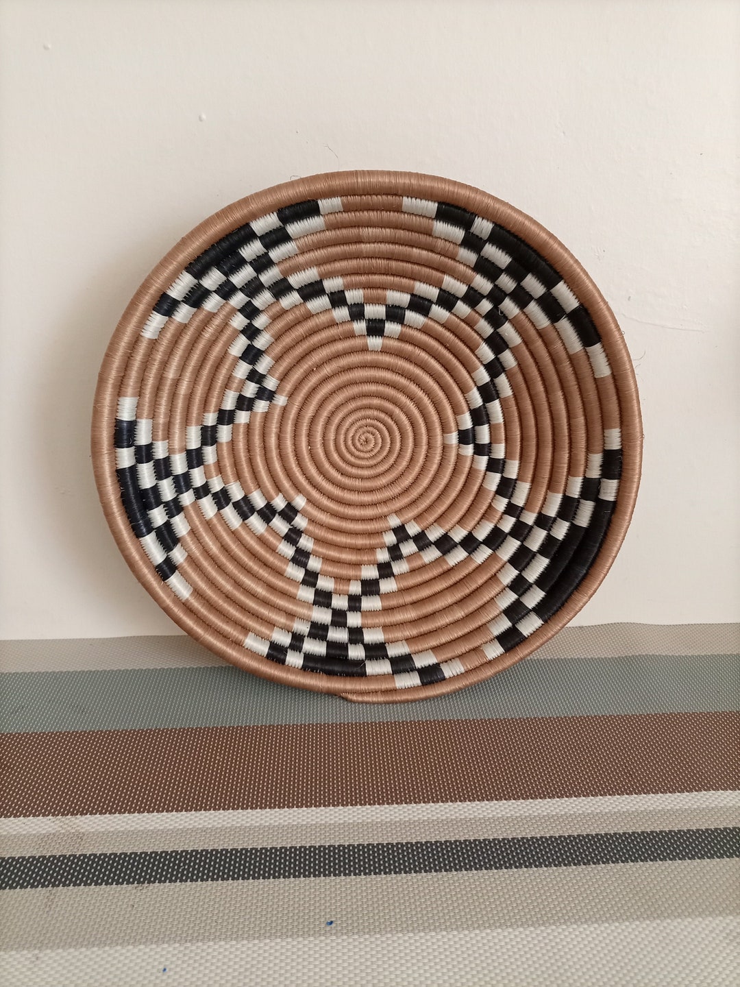 African Woven Basket Bowl Wall Basket Hanging Wall Basket Etsy