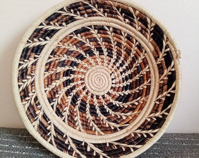 ON SALE Woven Wall Basket, African Baskets Wall Decor, Hand Woven Wall