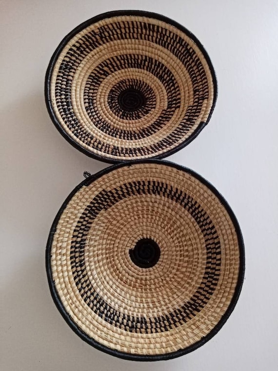ON SALE Small Woven Wall Basket Decor Afican Basket Hanging Wall