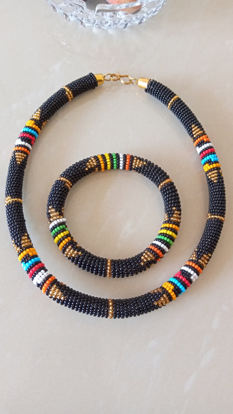 large african bead necklace