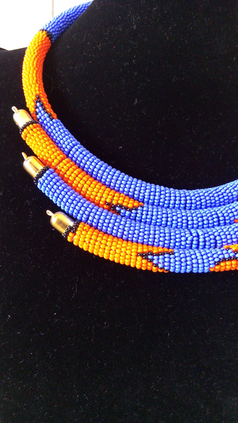 African Jewelry Dainty Necklace African Beaded Necklace African Layered Necklace ON SALE African Beaded Jewelry Mothers Gift