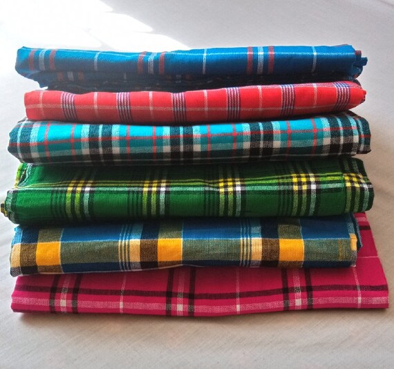 ON SALE Set of 6 Ethnic African Masai Shuka Masai Fabric African