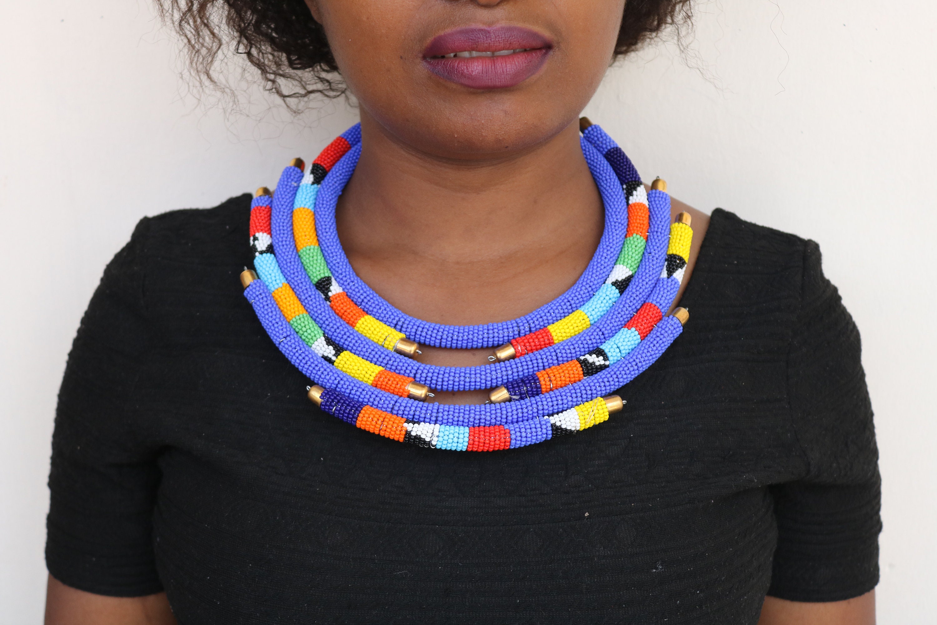 UNICEF Market | Red Agate Handcrafted African Beaded Necklace - Red Velvet