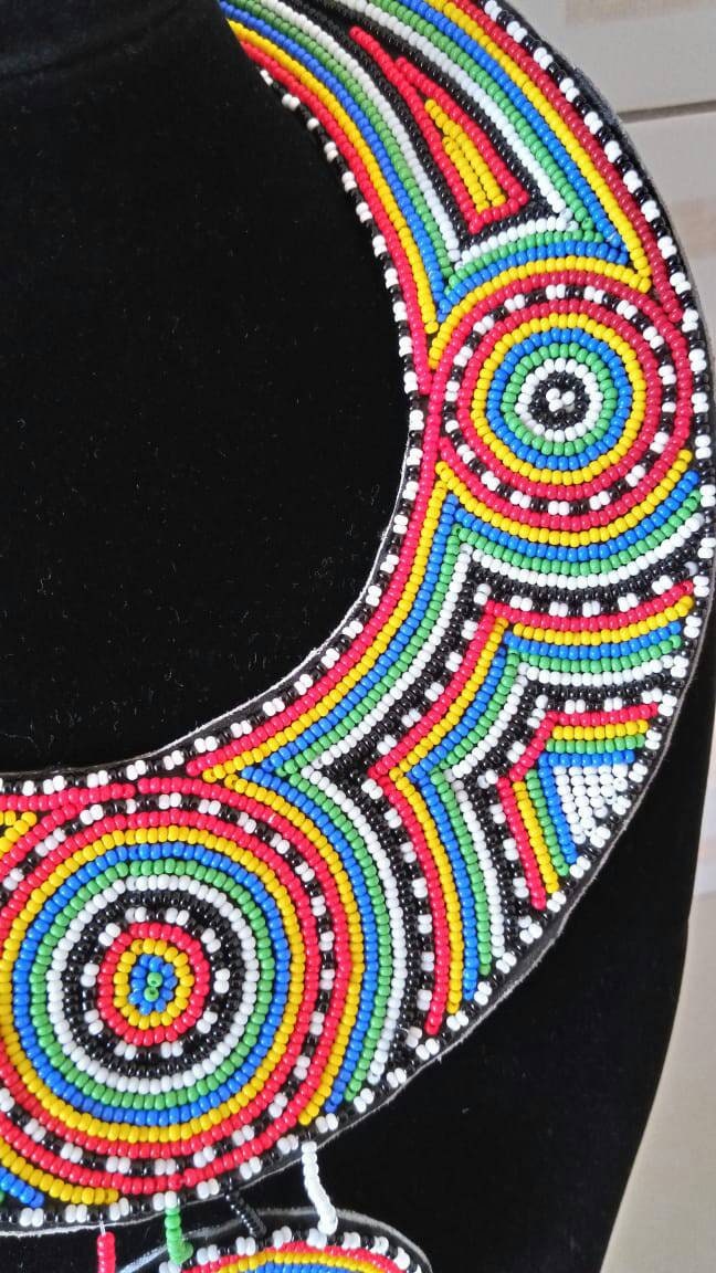 ON SALE African Beaded Collar Necklace Masai Beaded Necklace Etsy
