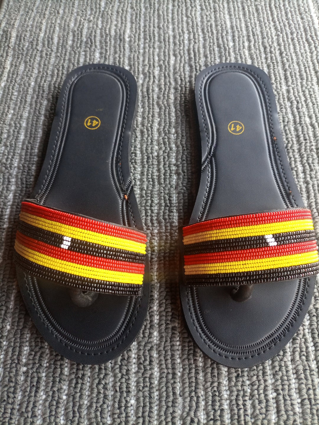 handmade beaded sandals