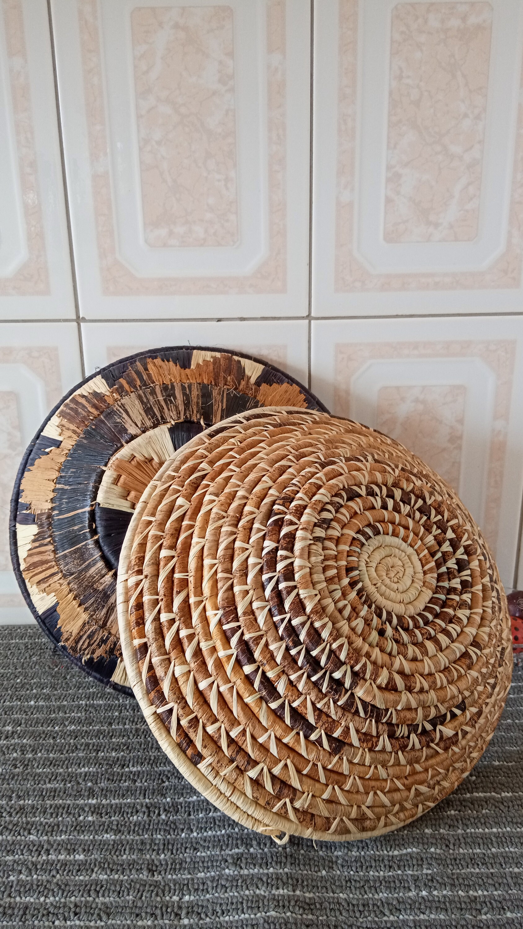 ON SALE African Woven Wall Baskets Set Handmade Woven Etsy