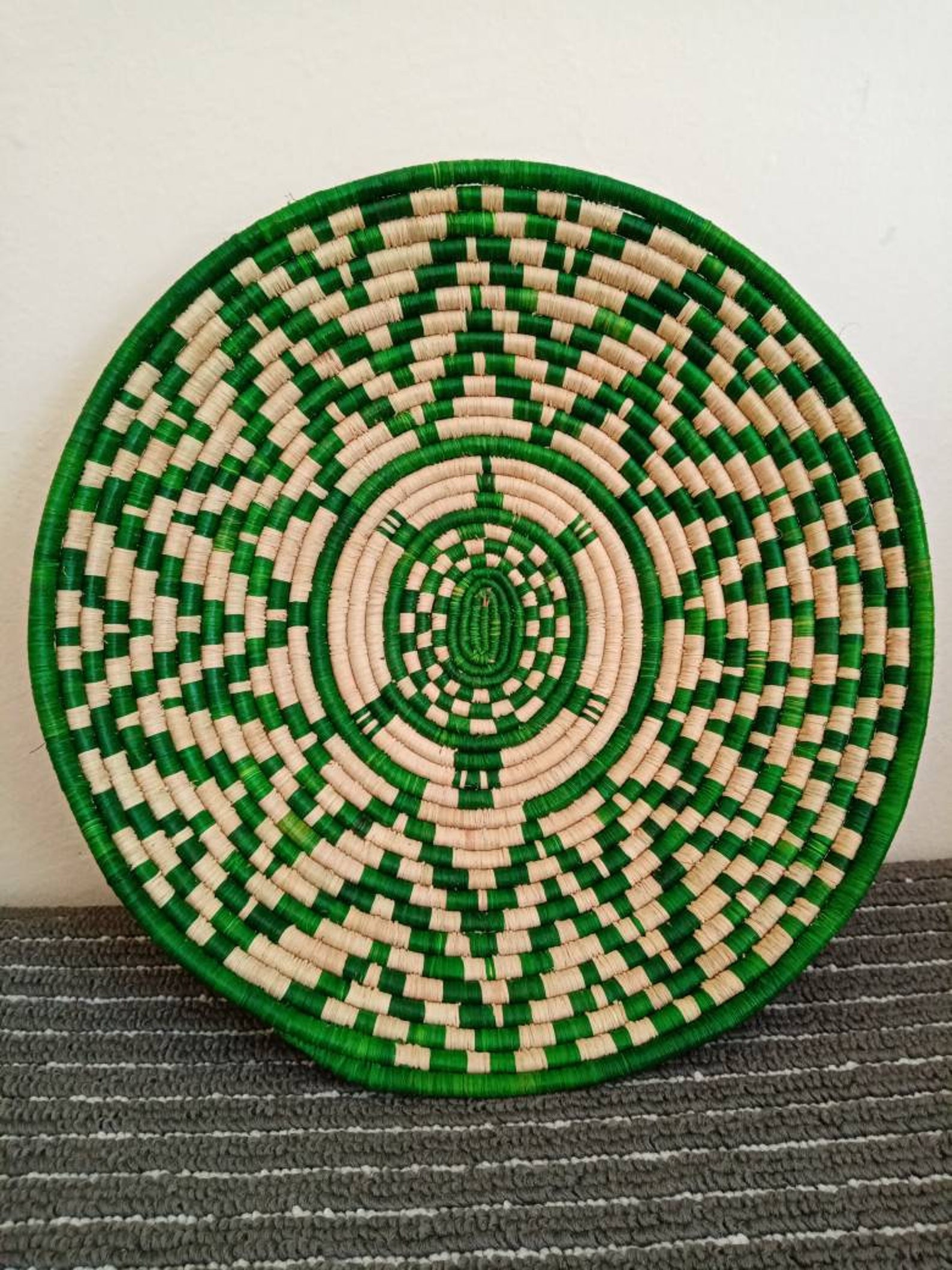 ON SALE Set of 3 Woven Wall Baskets African Wall Basket Etsy