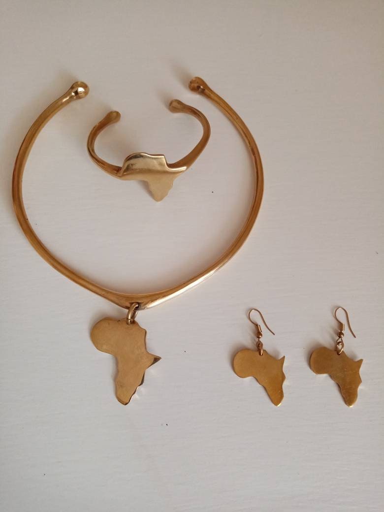 ON SALE Brass Jewelry Set Brass pendant Brass jewelry Etsy