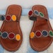 colorful leather sandals