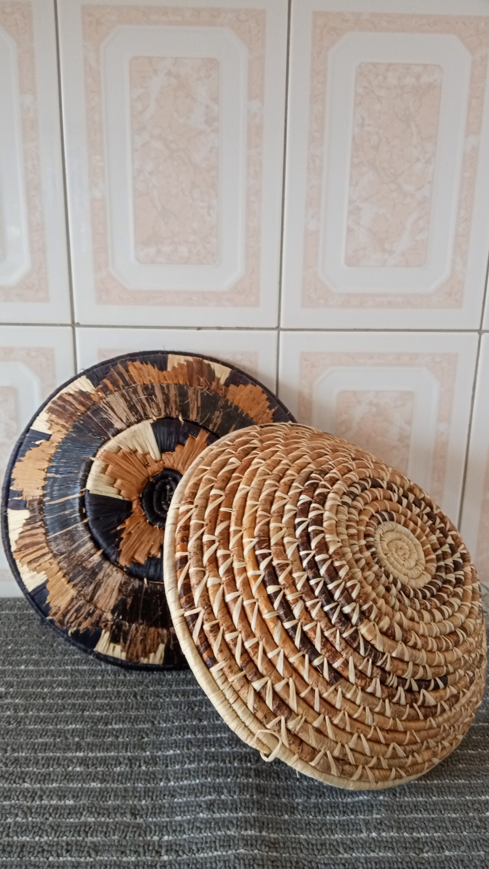 ON SALE African Woven Wall Baskets Set Handmade Woven Etsy