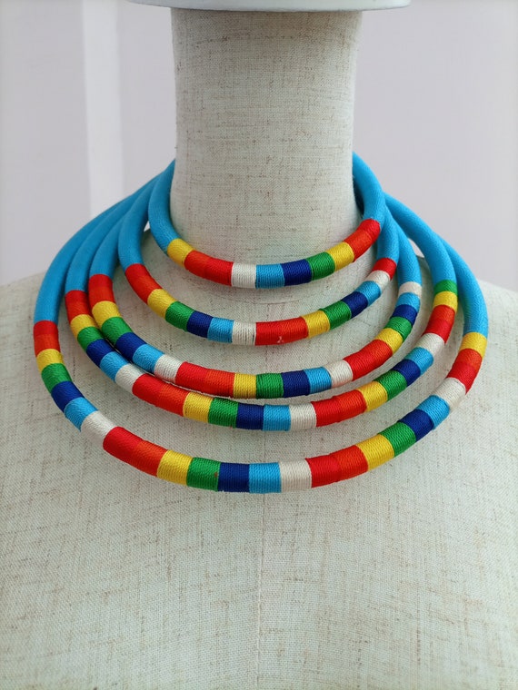 Handmade thread necklace deals