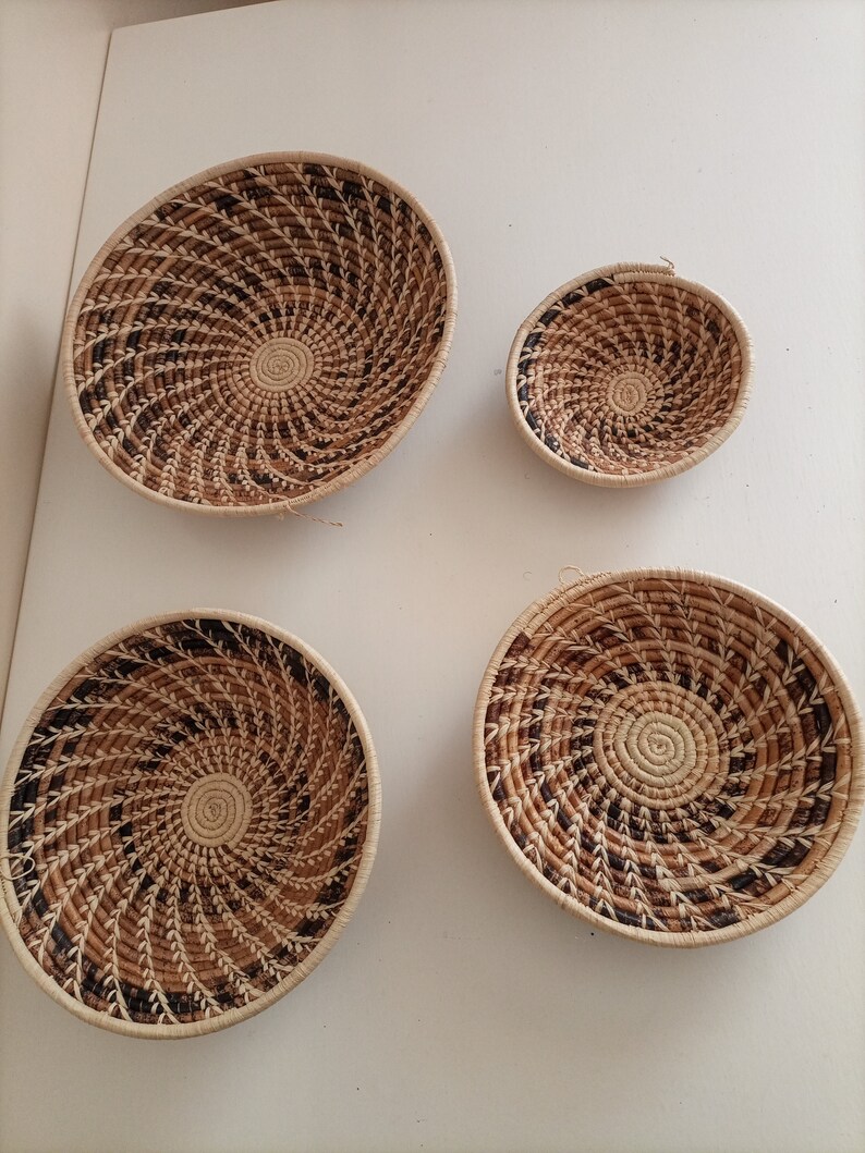 ON SALE African Woven Bowl African Basket Bowl Woven Wall Etsy
