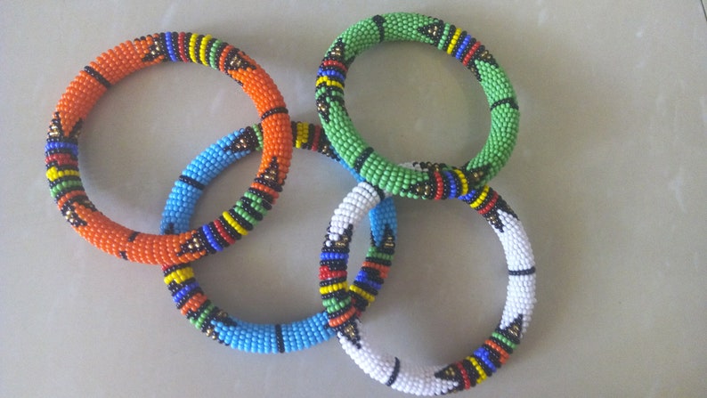 ON SALE African Beaded Bracelets Zulu Bracelets Masai | Etsy