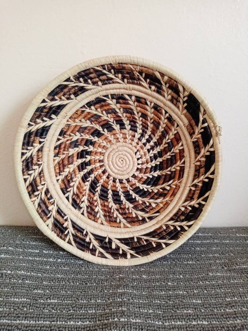 ON SALE Woven Wall Basket African Baskets Wall Decor Hand Etsy
