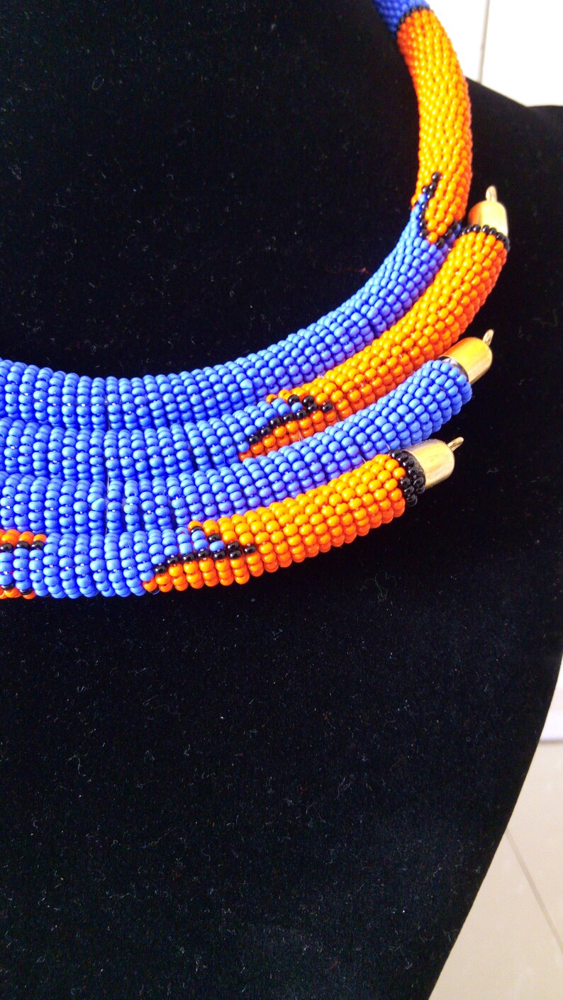 African Jewelry Dainty Necklace African Beaded Necklace African Layered Necklace ON SALE African Beaded Jewelry Mothers Gift