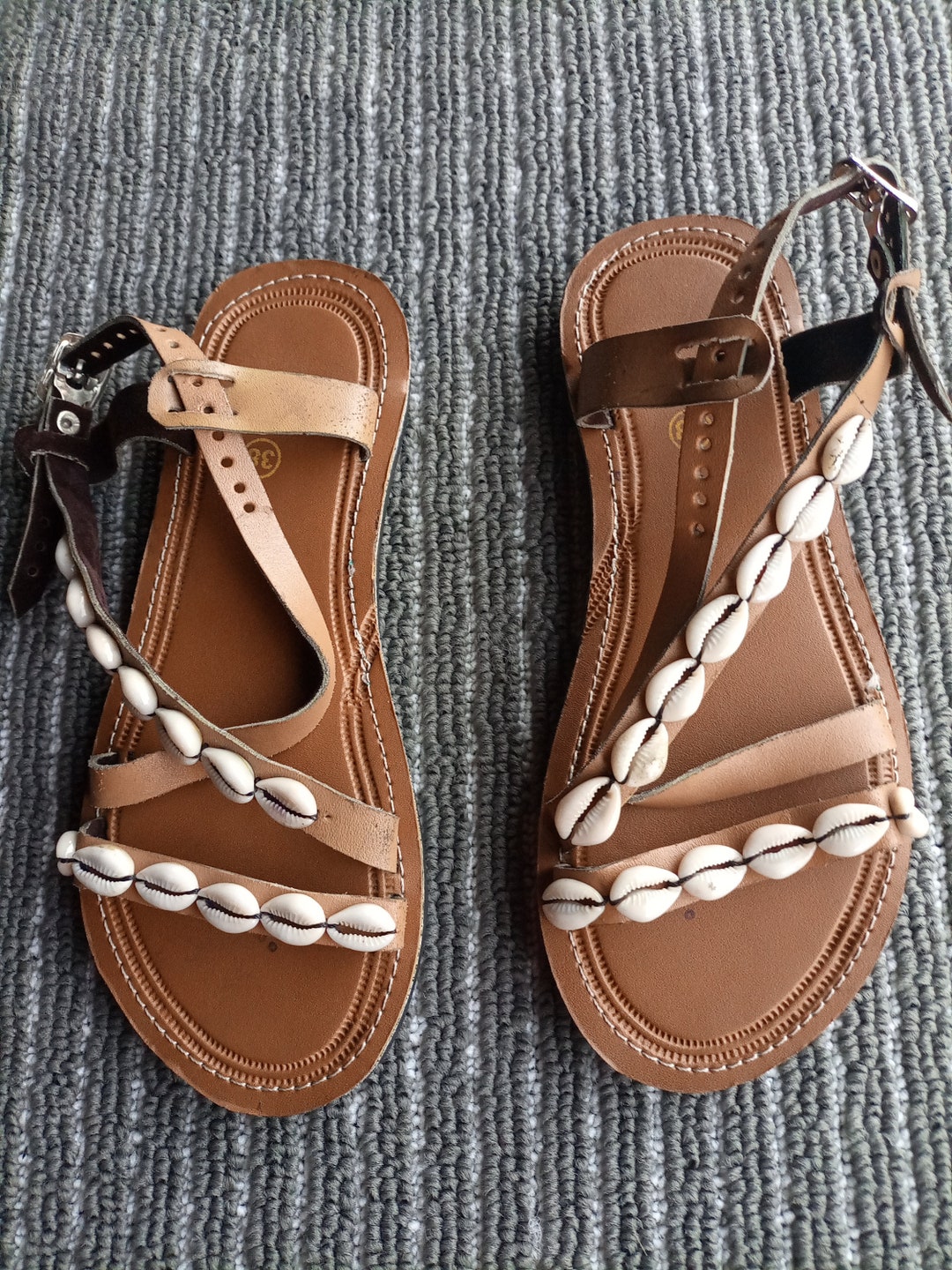 Cowrie Beaded Strappy Sandals, Women Shoes, Sea Shell Sandals, African Sandals, Summer Shoes