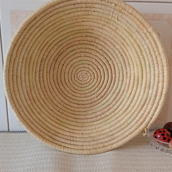 ON SALE Handmade Basket Bowl, Small African Basket, Woven Wall Basket, Christmas gift, African basket wall decor, Raffia bowl, Gift for her