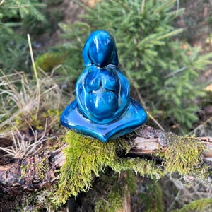 Głęboki ocean MA - Statua kobiety w ciąży - Figurka bogini matki - Rzeźba płodności - Ceramiczny amulet ochronny dla douli i przestrzeni sakralnych