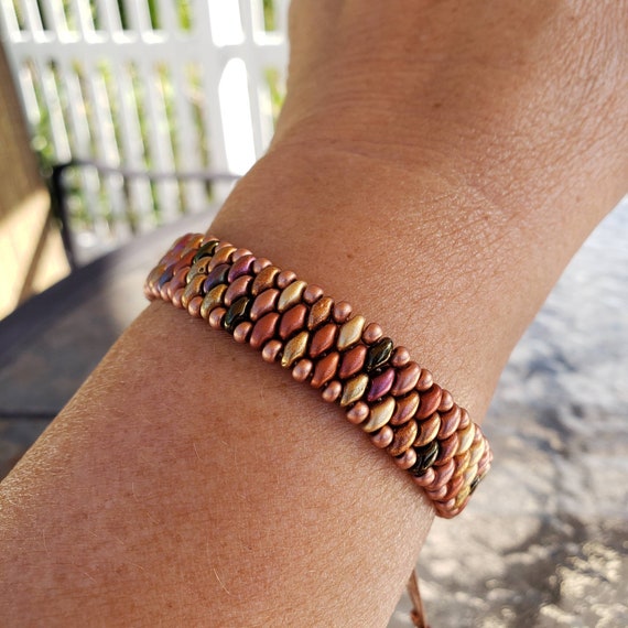 Gorgeous Handmade Macrame Bracelets with Copper Beads Black
