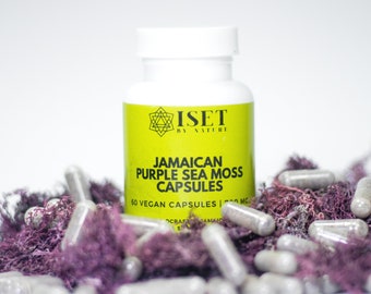 Jamaican Purple Sea Moss Capsules | 750 mg | Vegan Capsules | 100% Pure, No Fillers