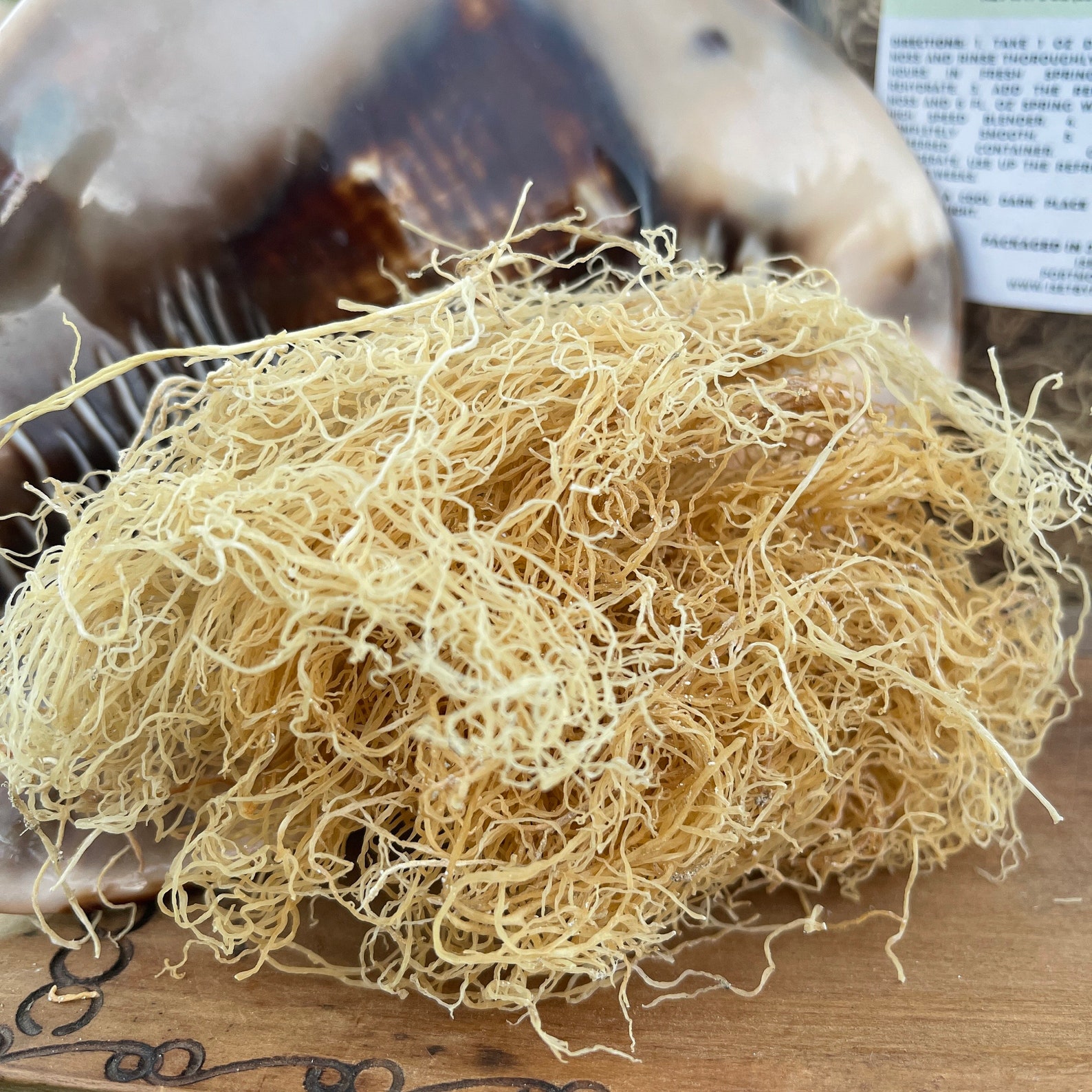 Jamaican Gold Sea Moss thin Spaghetti Wildcrafted Dr Sebi Etsy
