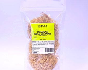 Jamaican Gold Sea Moss (Thin Spaghetti) | Wildcrafted | 3 oz pack