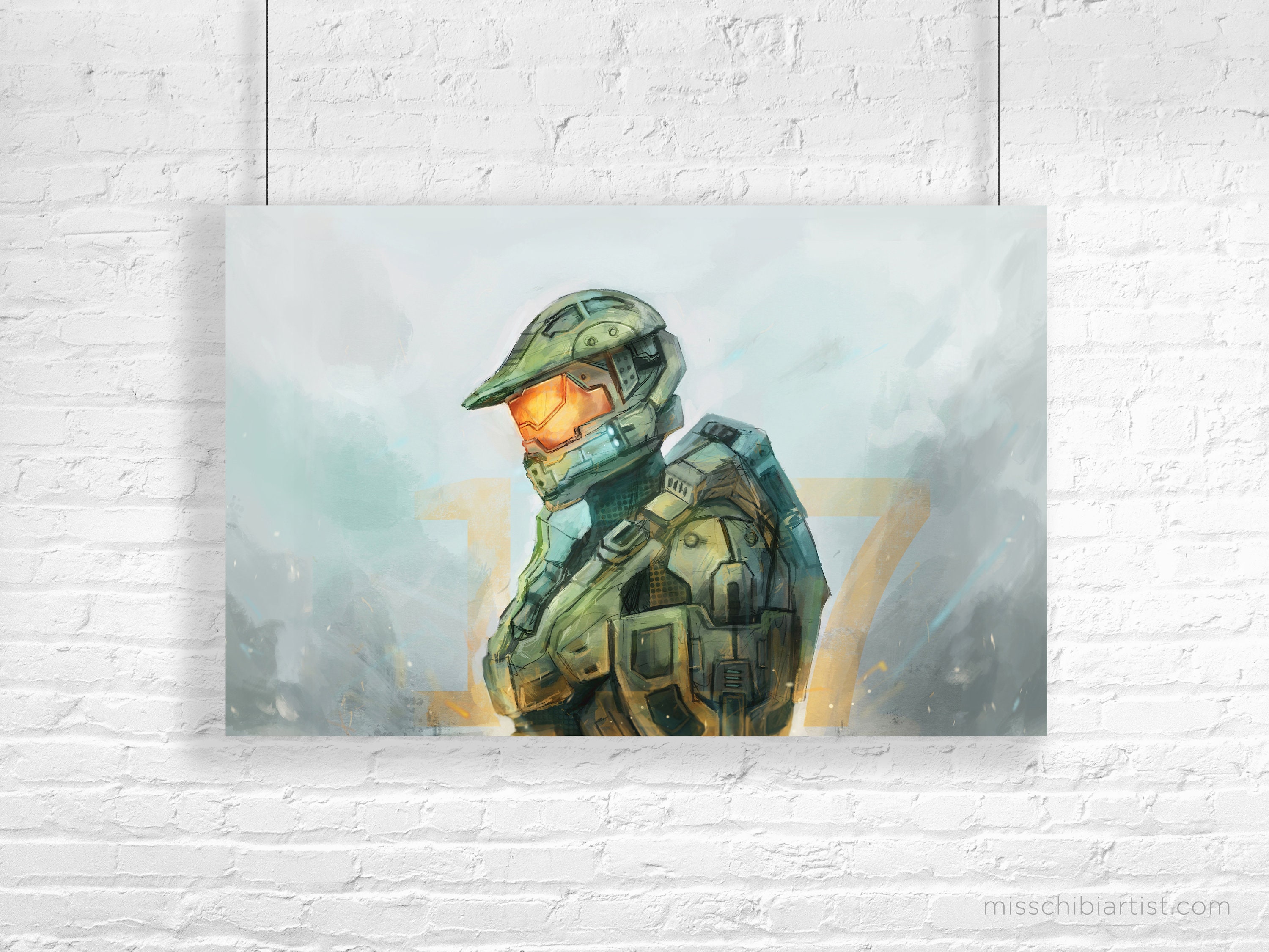 Master Chief Halo Poster Art Print Wall Art Etsy